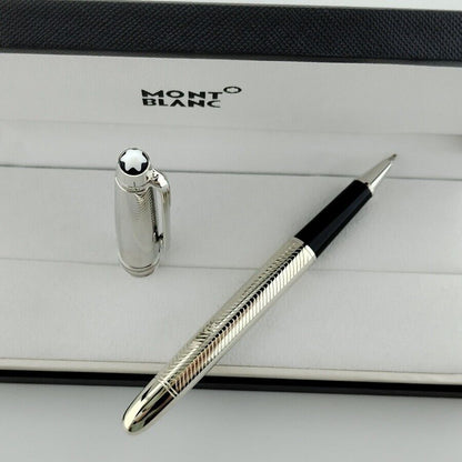 NEW Montblanc Meisterstück 163 Silver Classique Rollerball Pen – Luxury Writing Instrument with Box