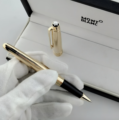 NEW Montblanc Meisterstück 163 Full Gold Special Edition Rollerball Pen – Luxury Writing