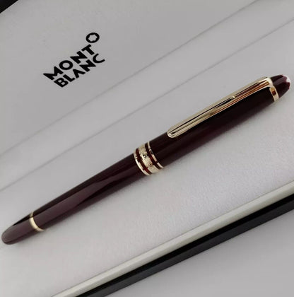 NEW Montblanc Meisterstück Classique 163R Red Rollerball Pen – Gold Trim | Luxury Writing Instrument