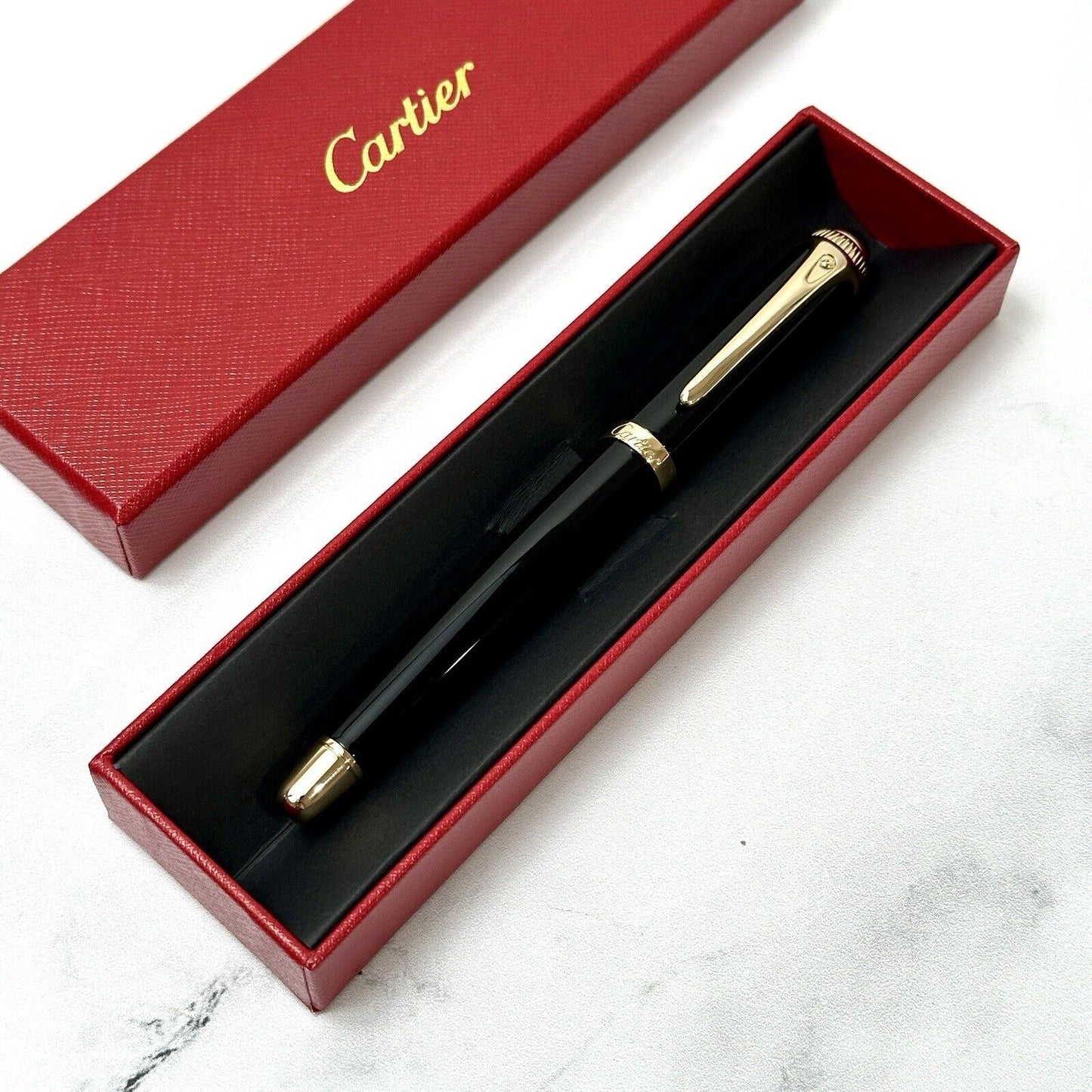 Cartier Black & Gold Executive Rollerball Pen – Rare VIP Luxury Gift-Limited Edition