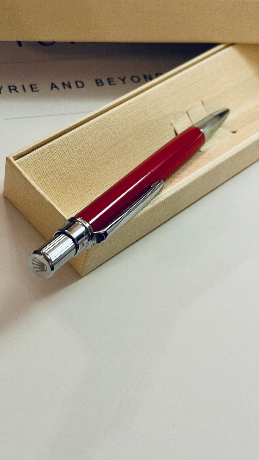 Rolex Red Submariner Oyster Ballpoint Pen – New in Box Luxury Advertising Gift