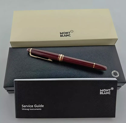 NEW Montblanc Meisterstück Classique 163R Red Rollerball Pen – Gold Trim | Luxury Writing Instrument