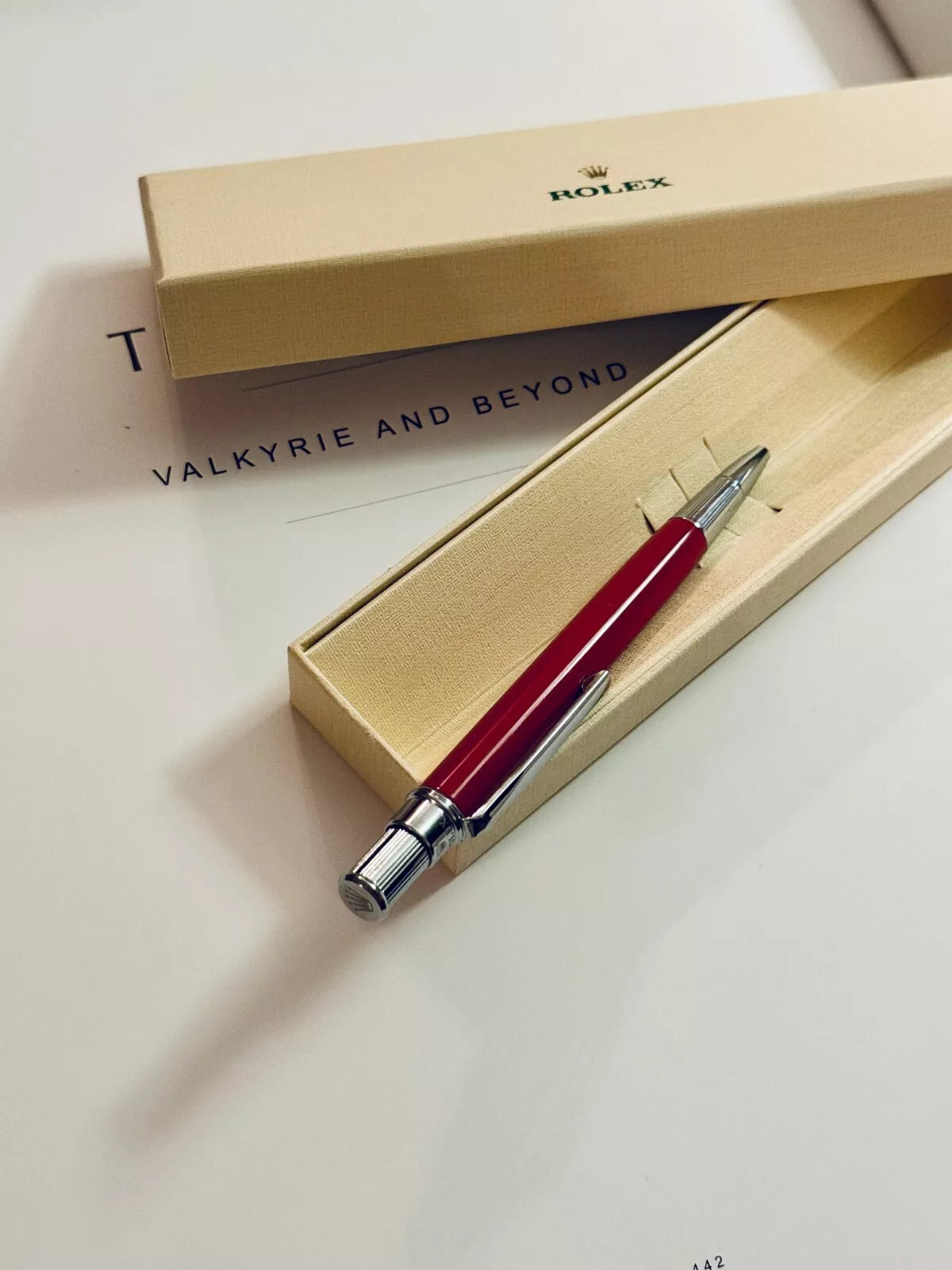 Rolex Red Submariner Oyster Ballpoint Pen – New in Box Luxury Advertising Gift