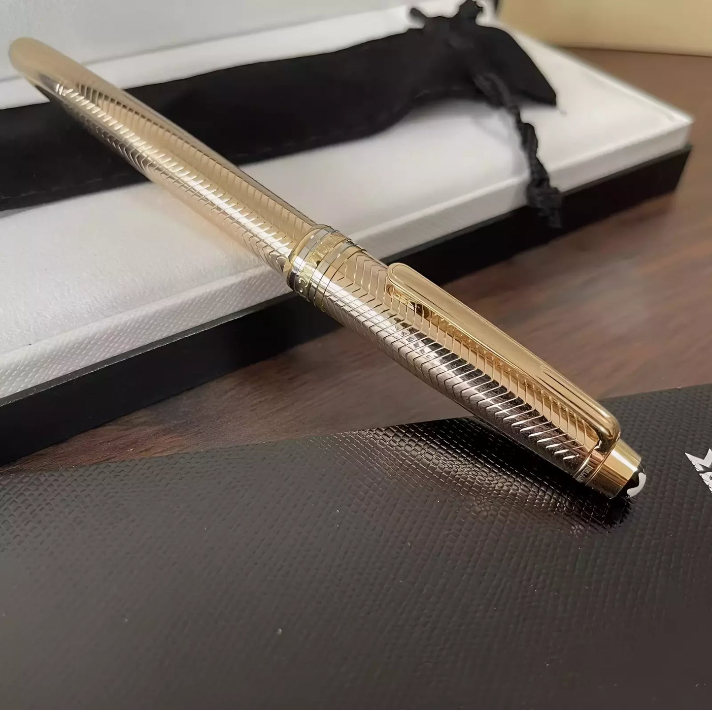 NEW Montblanc Meisterstück 163 Full Gold Special Edition Rollerball Pen – Luxury Writing