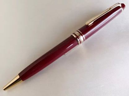 Montblanc Meisterstück Classique 164R Burgundy Red Ballpoint Pen – Gold Trim, Luxury Writing