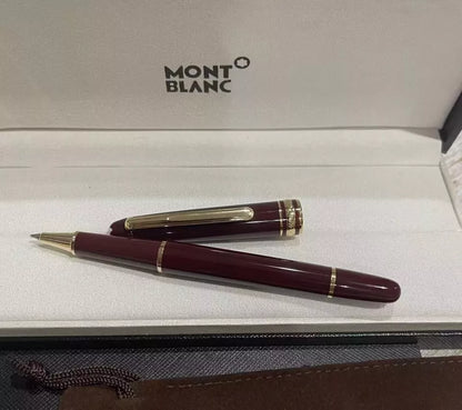 NEW Montblanc Meisterstück Classique 163R Red Rollerball Pen – Gold Trim | Luxury Writing Instrument