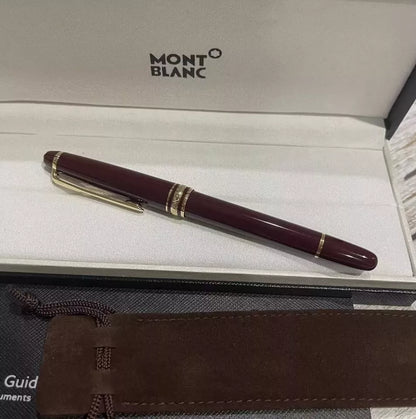 NEW Montblanc Meisterstück Classique 163R Red Rollerball Pen – Gold Trim | Luxury Writing Instrument